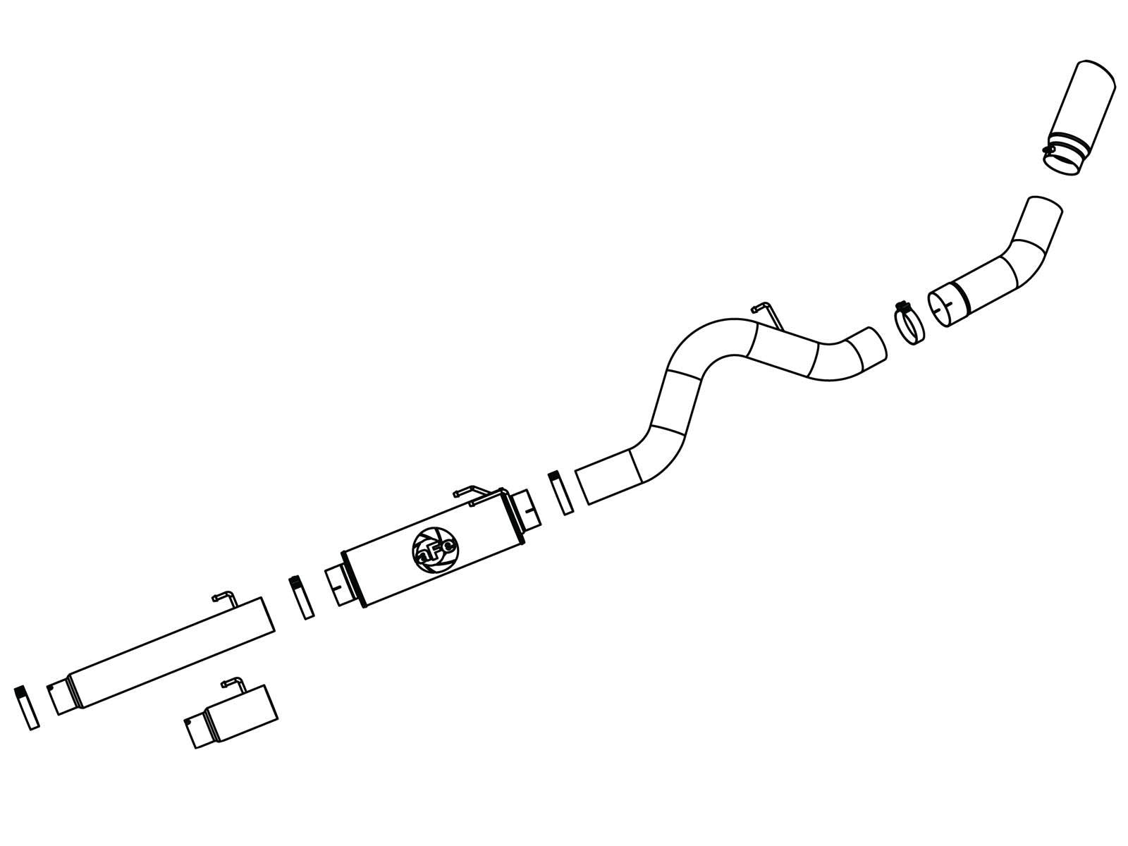 Mach Force XP aFe Exhaust System