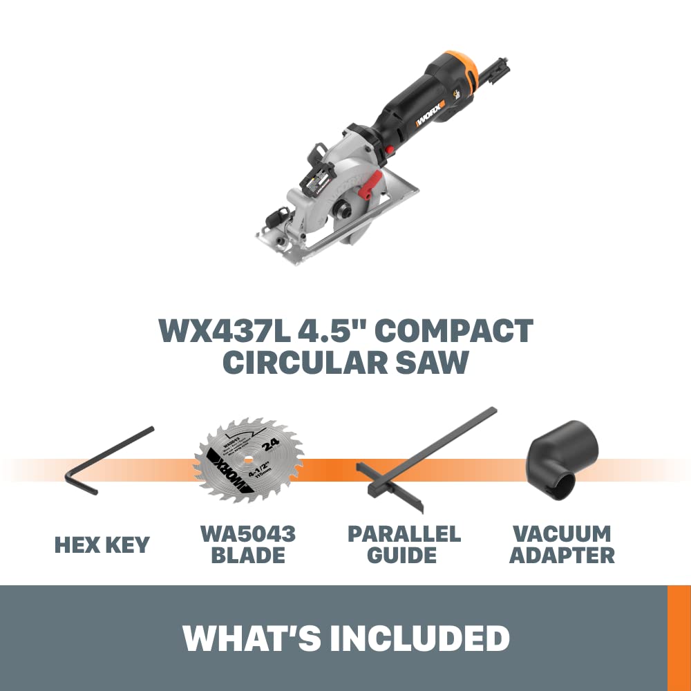 WORXSAW Corded 4.5” Compact Circular Saw - WX437L Worx