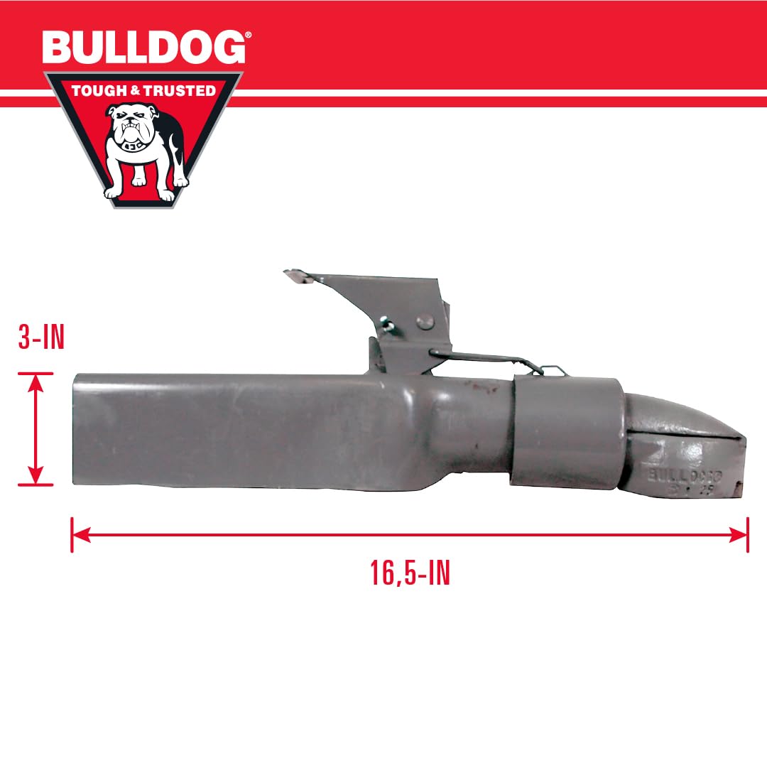 028382 Bulldog Collar-Lok Straight Coupler, 2 Inch Diameter, High Profile Latch, 5,000 lbs. Capacity, 3 Inch Channel Width
