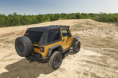 Bowless Soft Top, Black Diamond | Rugged Ridge | 13750.39 | Fits 2007-2018 Jeep Wrangler JK 2-Door