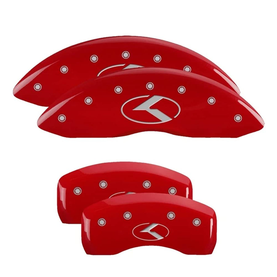 Caliper Covers MGP - Brake Caliper Covers Compatible with 2018-2025 Honda Accord (Requires 17"+ Wheels) Red Powder-Coated Finish, 4PCS Front and Rear (Honda/H Engraving)