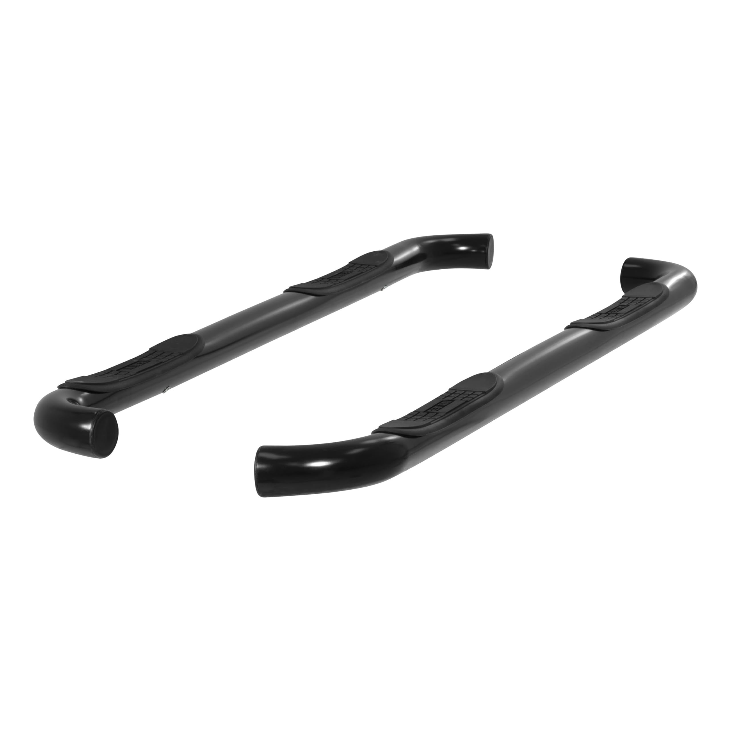3-Inch Round ARIES Black Stainless Steel Nerf Bars, No-Drill, Fits Select Ford F-150, F-250, F-350 Super Duty