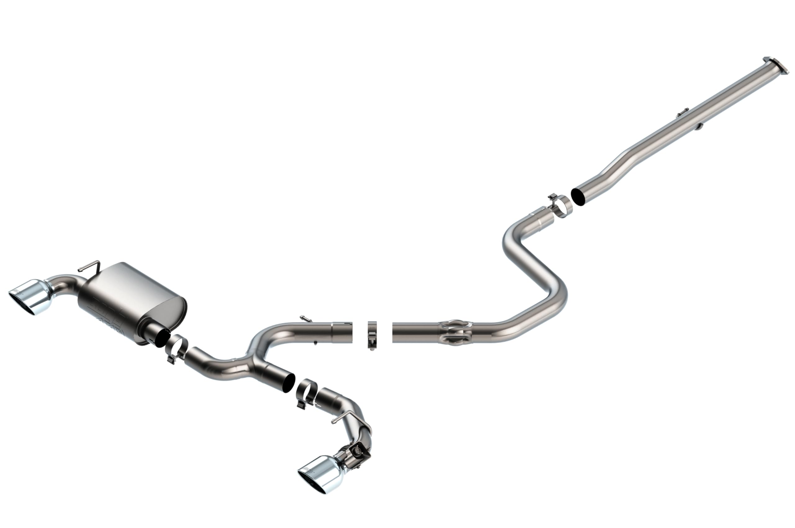 BORLA Cat-Back 140832 Perf. Exhaust System for 2019-2022 Hyundai Veloster N 2.0L 4 Cyl. Turbo Automatic/Manual Transmission Front Wheel Drive 2 Door Hatchback. 2019-2020 Fits Performance Models ONLY.