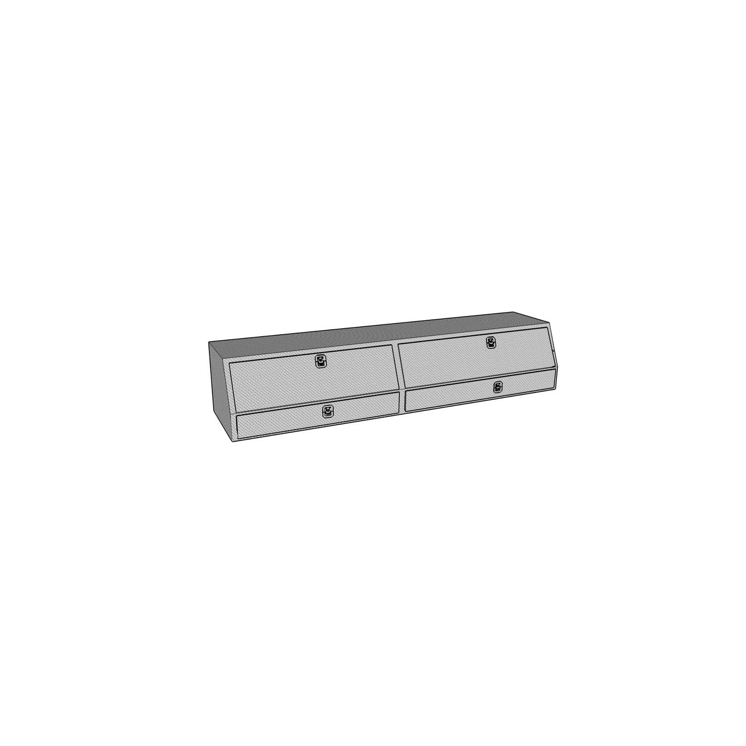 Pro Series Brute 80-TBS200-96D-BD 96" Contractor TopSider Polished Aluminum Tool Box with Doors & Drawers