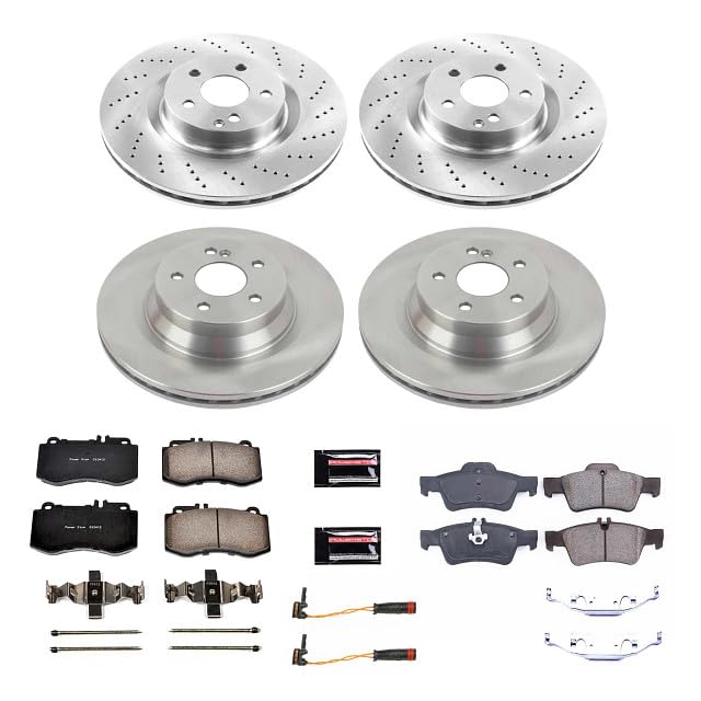 Power Stop KOE6834 Front and Rear Replacement Brake Kit-OE Brake Rotors & Ceramic Brake Pads For Mercedes-Benz E550 2010-2011 [Model Specific]