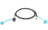1/4" Flame King Model 250 Male and Female Quick Disconnect Thermoplastic Hose Assembly, LP Gas Only, 48 Inch, 1/4 Inch ID for RV, Van, Trailer, 100395-48, Black