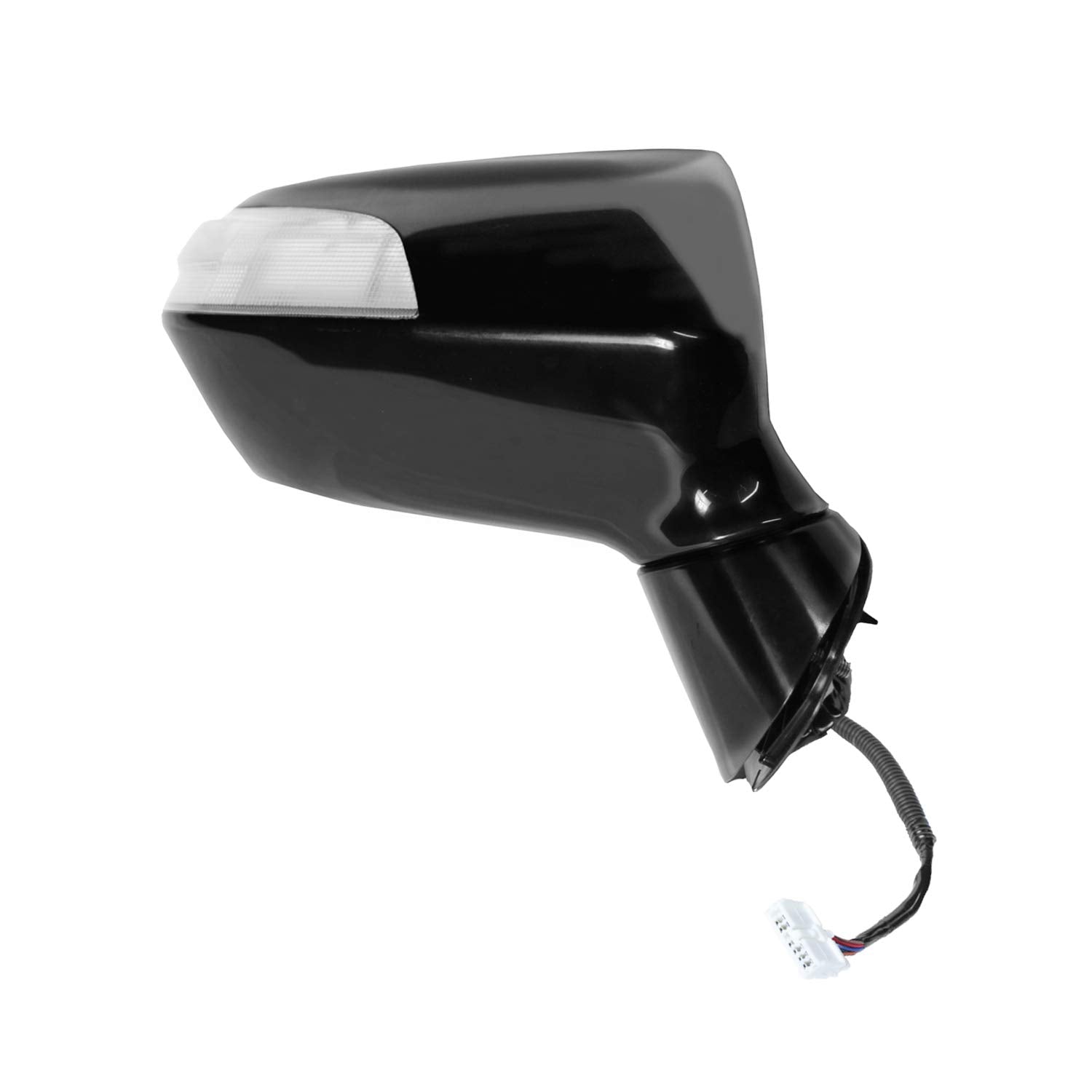 Passenger Side Fit Mirror for ACURA RDX, (black PTM, w/turn signal, w/memory, foldaway), HP (63073H)
