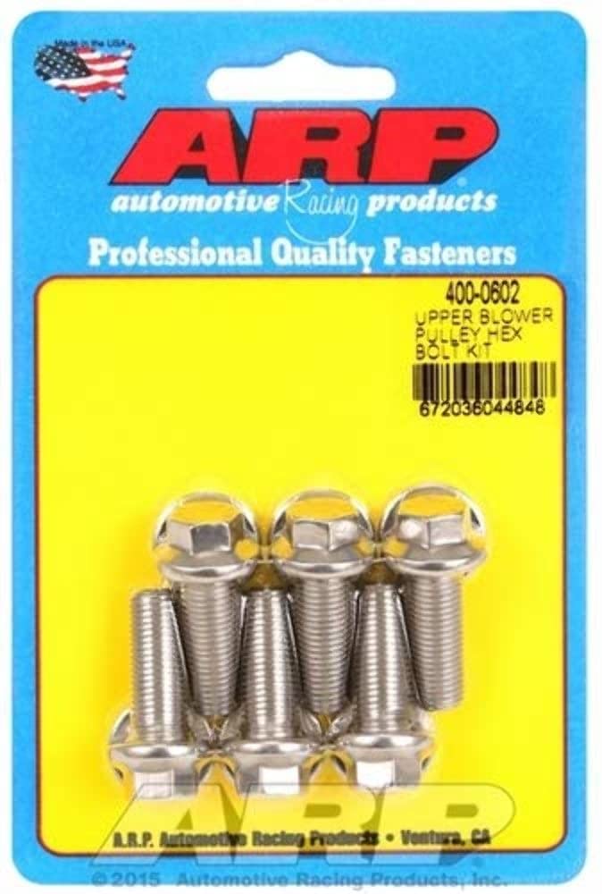 ARP Bolt Kit 400-0602 (Upper blower pulley SS hex)