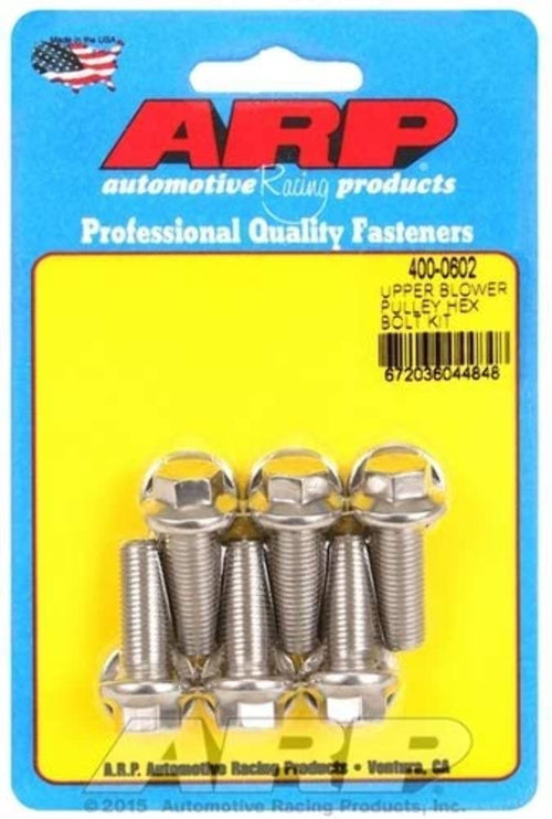 ARP Bolt Kit 400-0602 (Upper blower pulley SS hex)