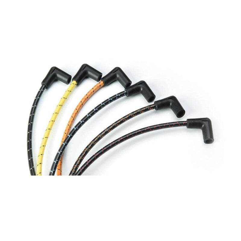 Lokar Performance Products PW-1014 Kit Plug Wire Ls Coil To Plug, 180D Plug, 90D Coil, Cut To Fit Black With Red Tracers