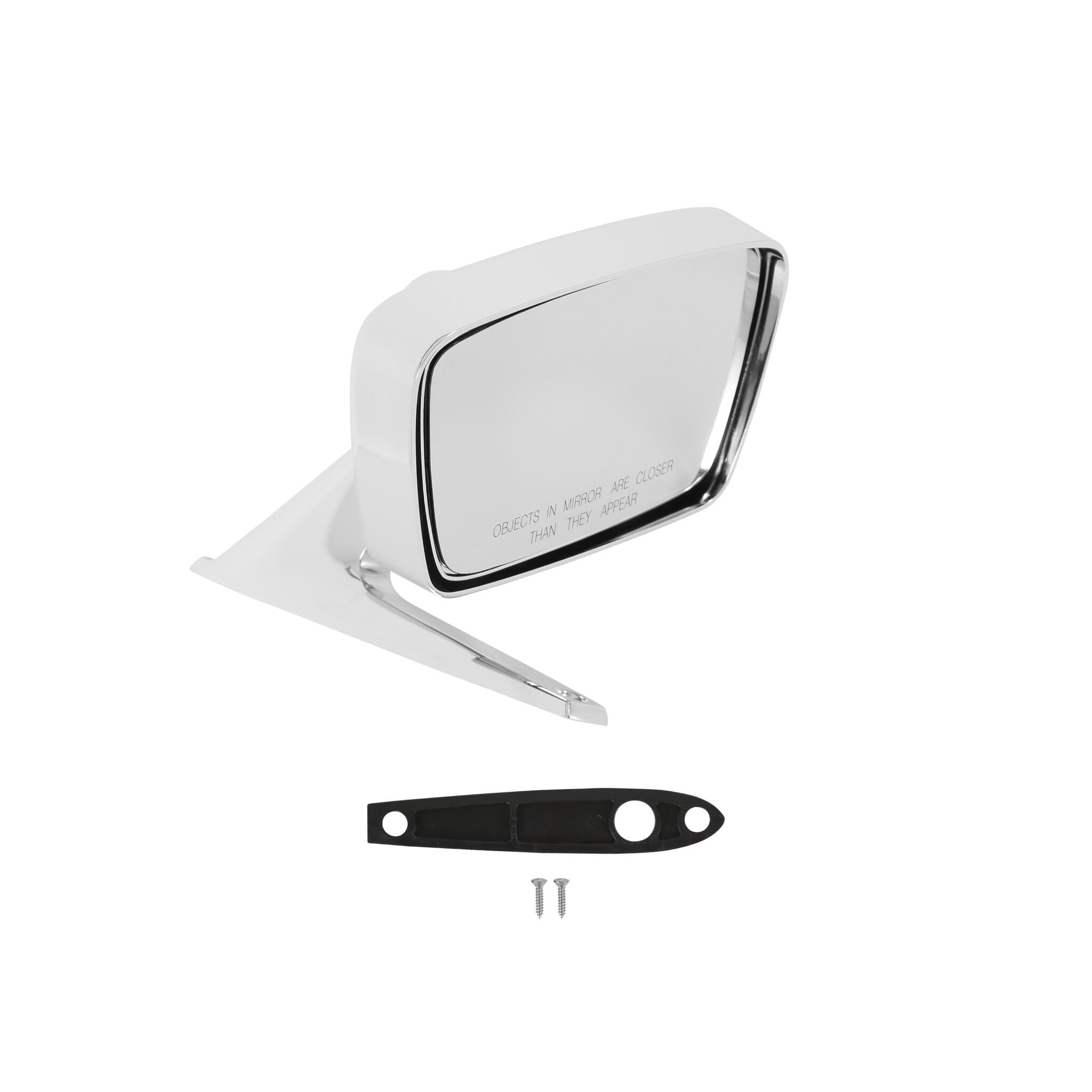 Scott Drake Remote Control Chrome Mirror RH (Dummy Remote) with Convex Glass, Compatible with 1967-1968 Ford Mustang, Model C8AZ-17696-CR