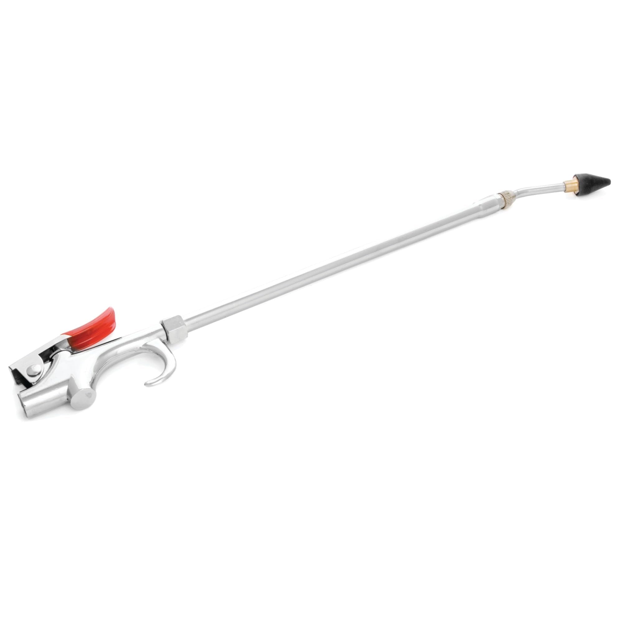 M518 Performance Tool Angled Extension Air Blow Gun with 24 Reach and Rubber Tip for Scratch-Free Cleaning - 1/4-Inch Female NPT Inlet