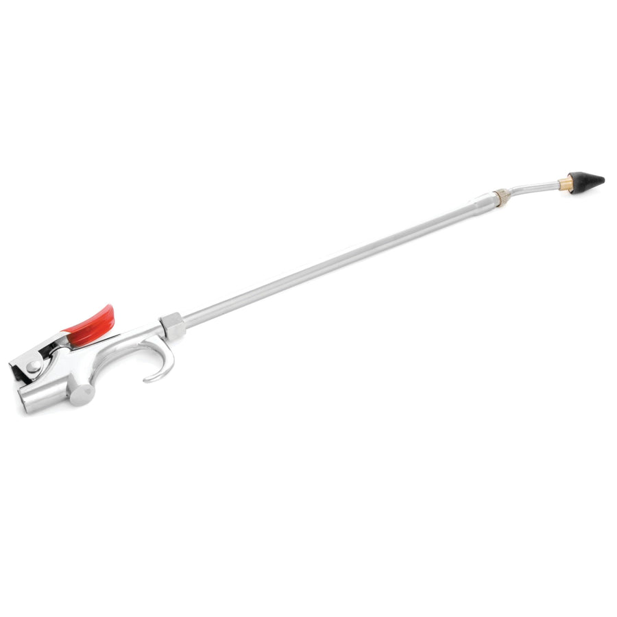 M518 Performance Tool Angled Extension Air Blow Gun with 24 Reach and Rubber Tip for Scratch-Free Cleaning - 1/4-Inch Female NPT Inlet
