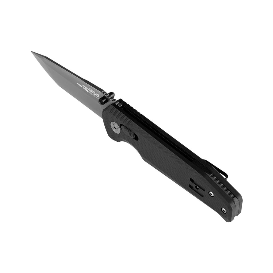 SOG XR Vision Professional Ambidextrous CTS XHP Stainless Steel Folding Knives | Single-Handed Opening | XR Lock, Black, Straight Edge