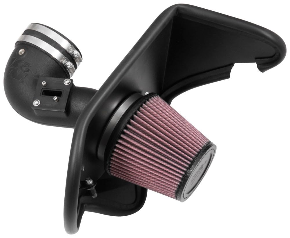 K&N Cold Air Intake System: High-Flow Air Filter, Acceleration & Increase Performance: Compatible with 2016-2023 Chevrolet: Camaro, 63-3105