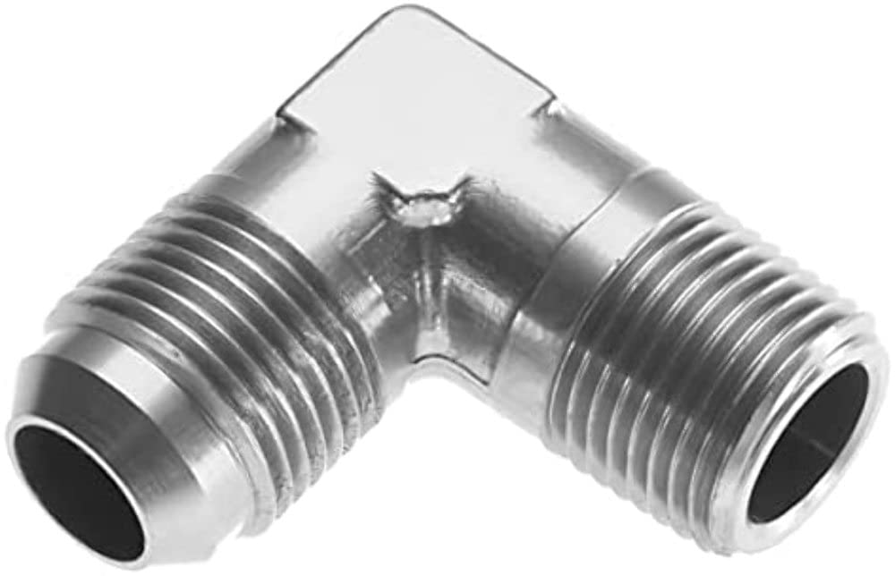Performance Red Horse 822-08-04-5 -08 90 Degree Male Adapter To -04 (1/4") NPT Male - Clear