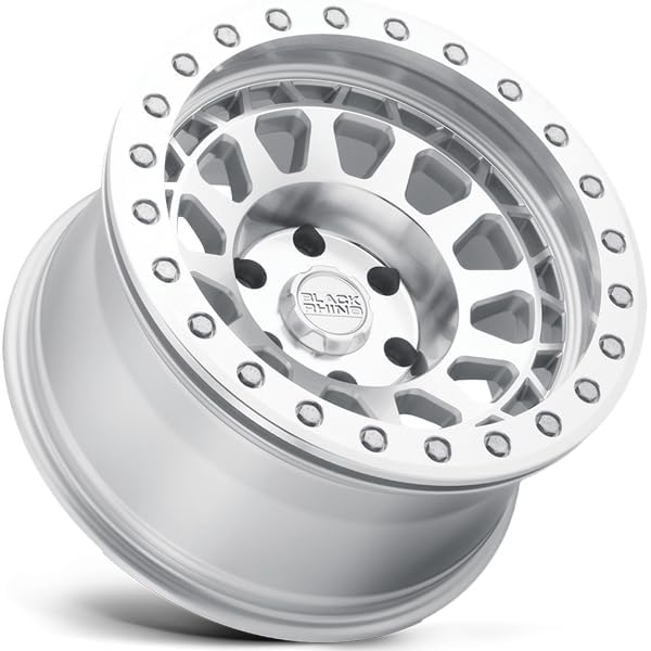 Black Rhino PRIMM Hard Alloys 17X9 6X5.5 5 0mm SILVER W/MIRROR FACE MACH RG - 1790PRM006140S12