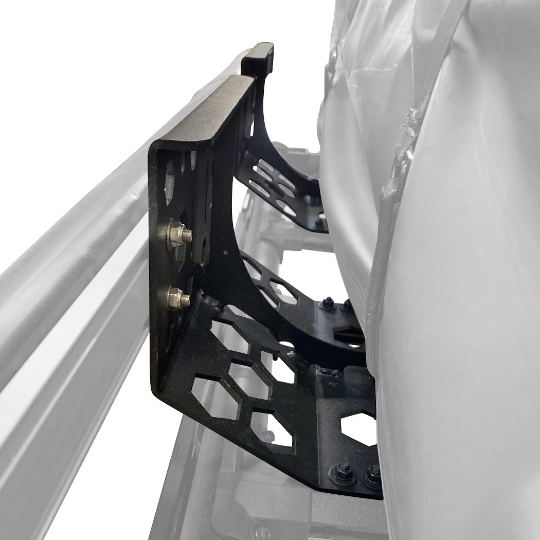 Go Rhino Bracket Awning Kit | Mild Steel, Textured Black | 5950040T | Fits The Cross Bar System of Go Rhino SRM Series Roof Racks, CEROS Roof Racks or XRS Overlanding Xtreme Racks
