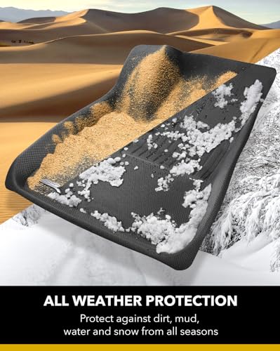 Front Row 3D MAXpider Custom Fit All-Weather Floor Mat for Select Audi Q7 Models - Kagu Rubber (Gray)