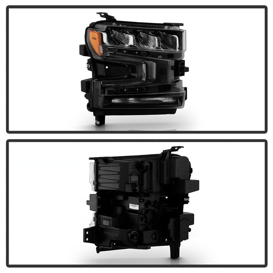 Chevy Silverado 1500 19-22 Spyder (POE) LED High/Low Beam w/Halogen Signal Headlight - Signal-7443NA(Included) - OE Right (GM2503497)
