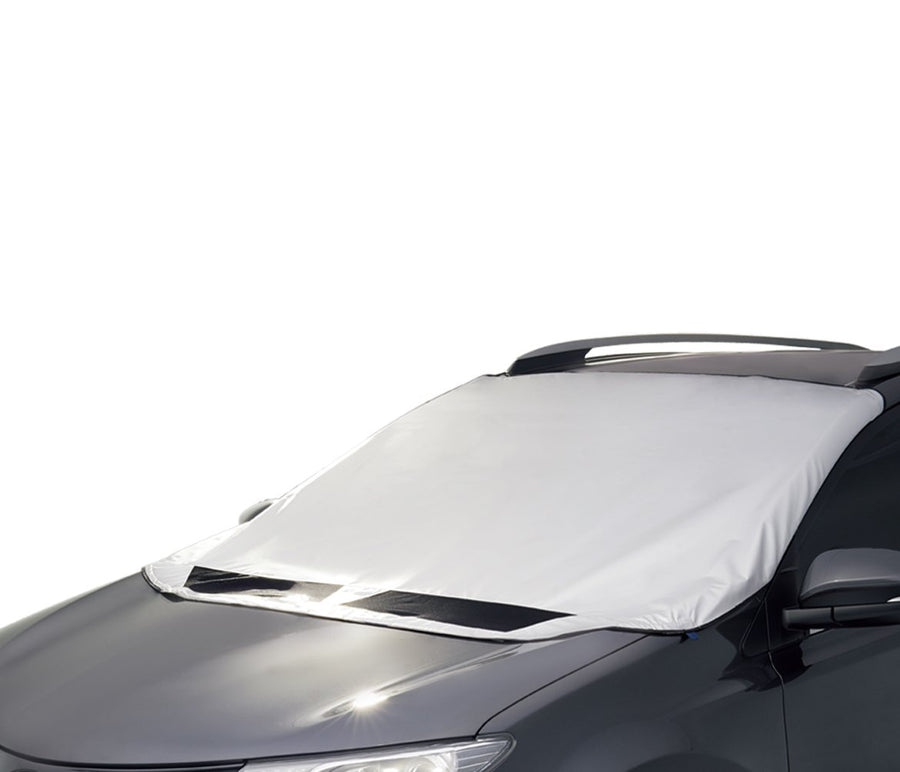 Wintect 3D MAXpider Semi-Custom Fit All Season Windshield Cover - (Black/Silver) (55" x 53" x 61")