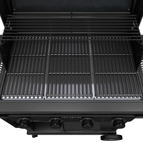 Pro Series Charbroil with Amplifire Infrared Technology 4-Burner Propane Gas Grill Cabinet with Side Burner, Black - 463281024