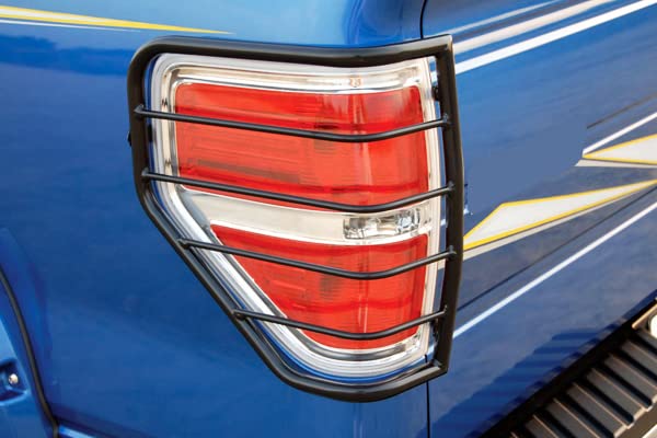 Tail Light Guards Black Horse Compatible with 2009-2014 Ford F-150-7FDF1A