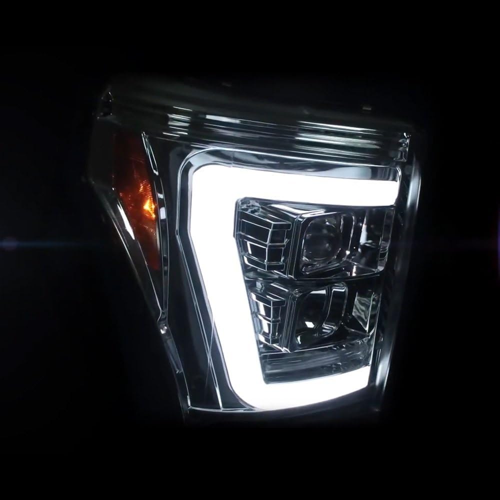 Chrome Led Dry Bar Halo Projector Headlights RECON ACCESS 264272Clc