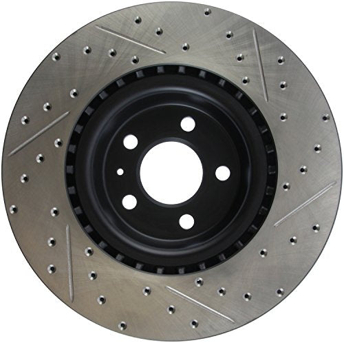 Sport StopTech Front Right Drilled/Slotted Disc Brake Rotor 127.33138R - Fits Select Audi A5, A6, A7, Quattro, Q5, S4, S5 and Porsche Macan Vehicles