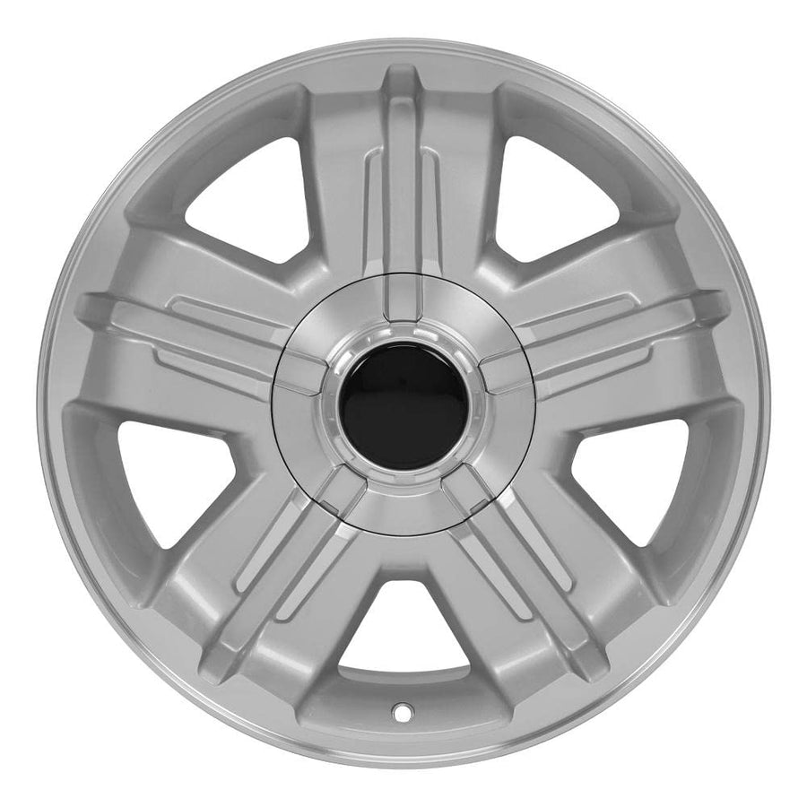 OE Wheels 18 x 8 Inch Machined Silver CV88 Wheel for 1999-2018 Chevy Silverado 1500, 1999-2018 GMC Sierra 1500, and 1999-2020 Cadillac Escalade