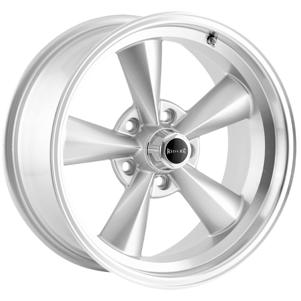 Silver Ridler 675 Wheel with Machined Lip (17x8"/5x114.3mm)