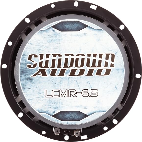 LCMR-6.5 Sundown Audio Midrange Speaker - 100W RMS, 8-Ohm - 6.5" Car Audio Midbass Driver with Phase Plug, Ferrite Magnet - High-Efficiency Single Unit (Each)