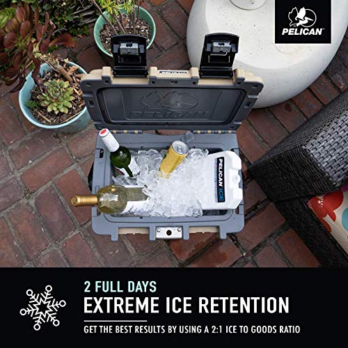 Pelican Elite Cooler 20QT (Pacific Blue/Seafoam/Orange) | 15 Can or 4 Wine Bottle Capacity with Ice | 2 Day Ice Retention | Guaranteed for Life