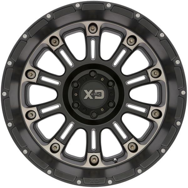 XD SERIES Xd829 Hoss II BY KMC WHEELS Satin Black MACHINED Dark Tint Wheel with Alloy Steel and Chromium (hexavalent compounds) (20 x 9. inches /5 x 110 mm, 18 mm Offset)