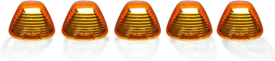 RECON - 5-Pc Cab Lights Lenses Fits 1999-2016 Super Duty Amber Xenon Bulbs with Amber Lens (Replaces Factory/OEM Cab Lenses)