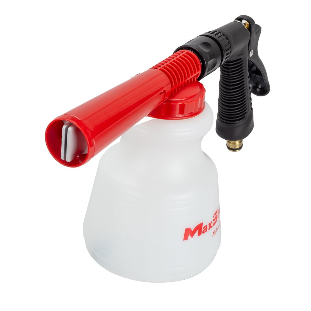 Low Pressure Foam Gun Maxshine LPG001 | 1L Bottle, Anti-Slip Base, Universal Garden Hose Connection | Lubricated Foam, Dirt Removal, Quick Cleaning for Automotive Exterior