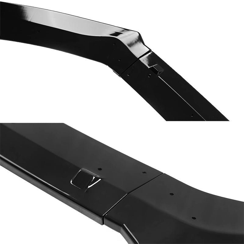 Glossy Black Spec-D Tuning Front Bumper Lip Spoiler Splitter 3PC Compatible with 2018-2020 Honda Accord