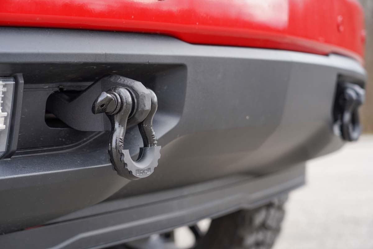 Tow Hook Rough Country Shackle Mounts for 2019-2022 Chevy Silverado 1500 - RS147,Black