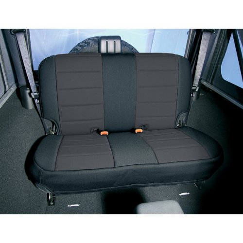 Rear Rugged Ridge 13263.01 Seat Cover, Neoprene Black; 03-06 Jeep Wrangler TJ