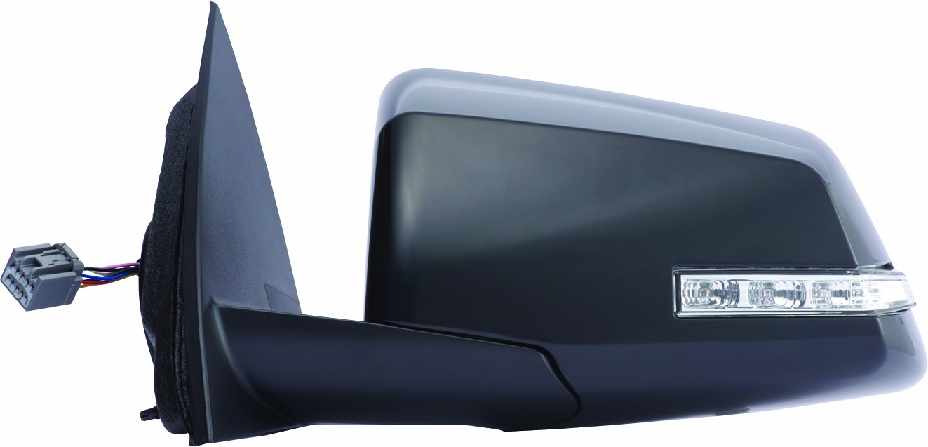 Driver Side Fit Mirror for GMC Acadia, Saturn Outlook, 1st Design, Black PTM, Turn Signal, Blind spot, Memory, Heated Power
