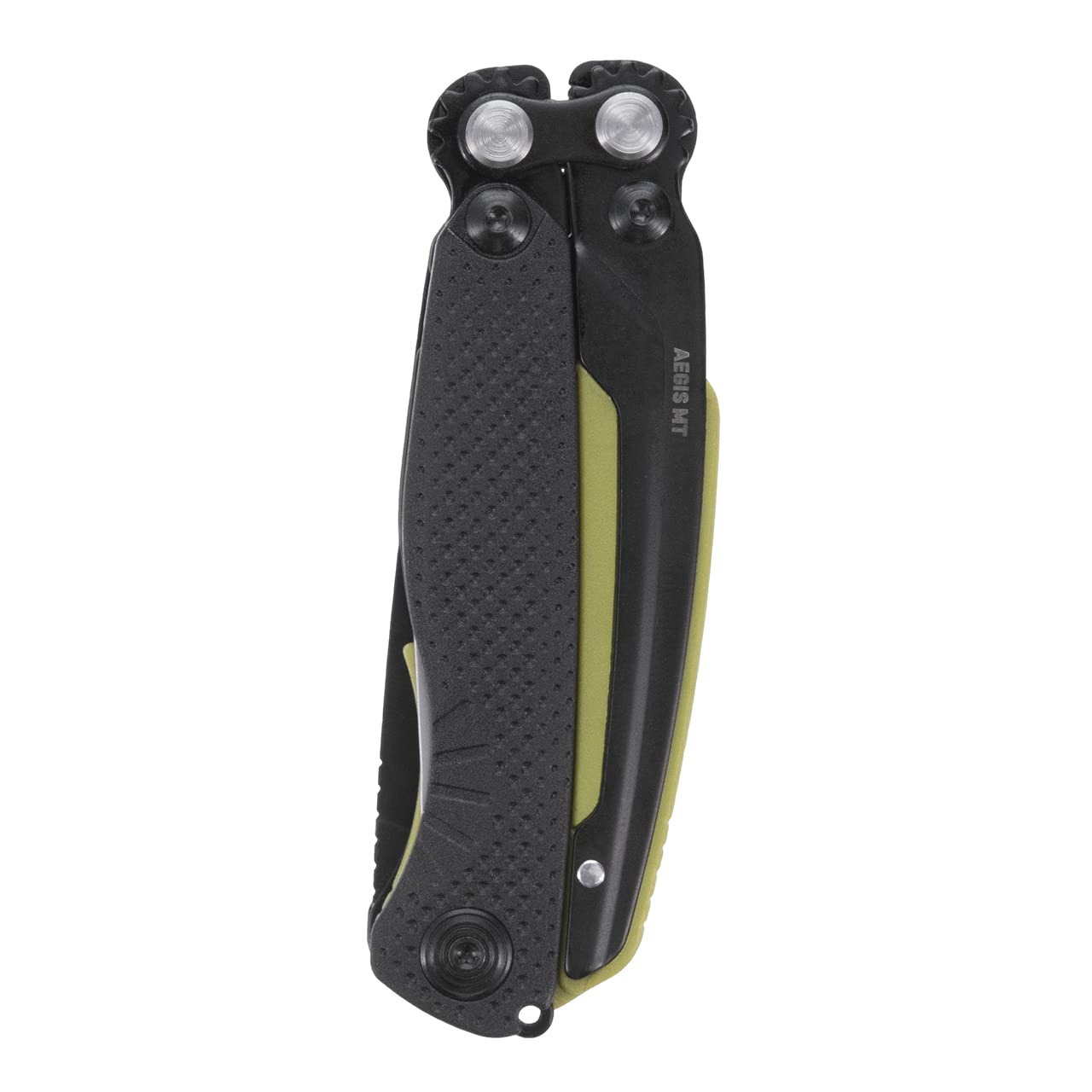 SOG Aegis MT Compact Lightweight Multi-Tool for Outdoor Use with Stainless Steel Clip-Point Blade and Pliers, Black/Moss