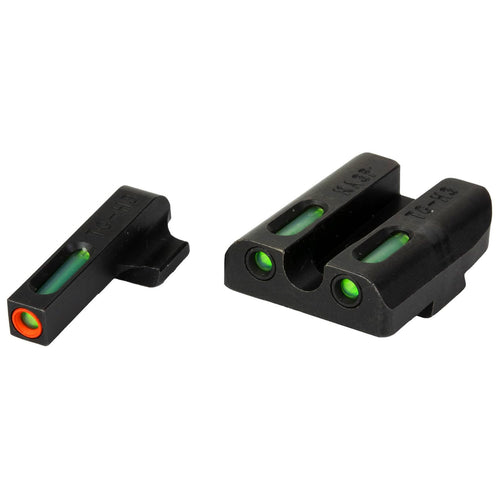Handgun Sight TRUGLO TFX PRO | Compact Snag-Free Durable Shock-Resistant Glowing Tritium & Fiber-Optic Xtreme Night Sight with High Contrast Orange Front Ring, Compatible with Canik TP9 Handguns