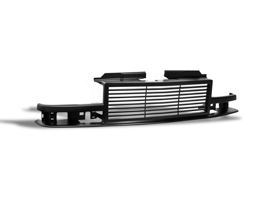 7165601 Armordillo USA Horizontal Front Hood Grille - Matte Black Fits 1998-2004 Chevy S10 S-10 Blazer