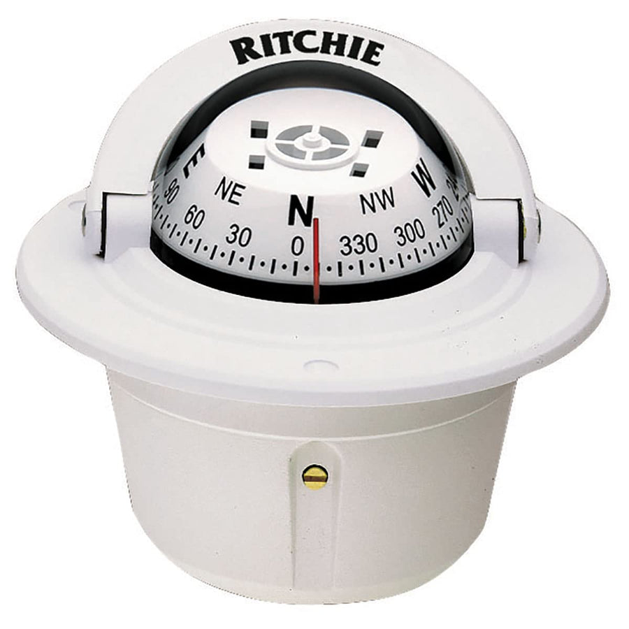 Explorer Ritchie Flush Mount Compass, White (F-50W)