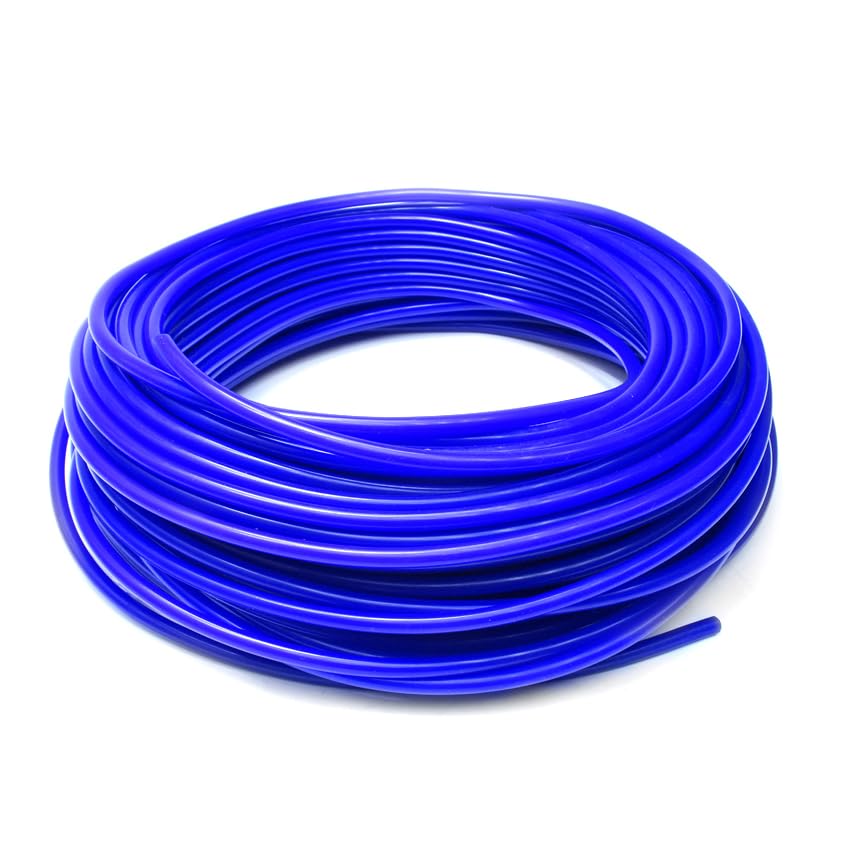 HPS HTSVH35R2-BLUE High Temperature Silicone Vacuum Tubing Hose, 9/64" ID, 1.5 mm Wall Thickness, 50 Feet Length