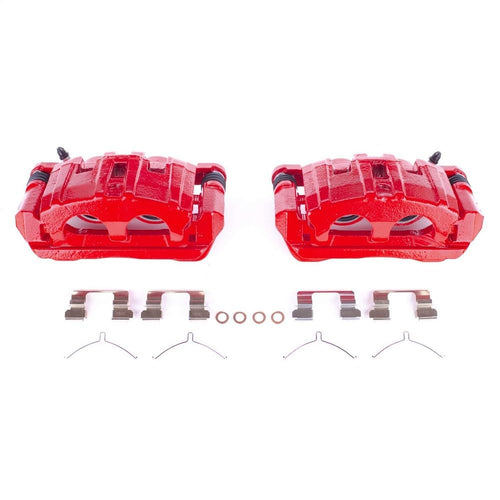 Power Stop Front S3826A High-Temp Pair of Red Powder Coated Calipers For Acura MDX 2014-2019, Honda Pilot 2016-2021, Honda Ridgeline 2017-2020 [Model Specific]