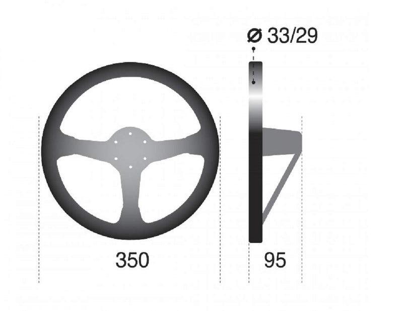 Suede Sparco Steering Wheel 015R325CSN