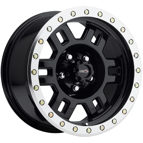 15X8 Vision Wheel 5X5.5 3.7BS Manx 398 Gloss Black Machined Lip