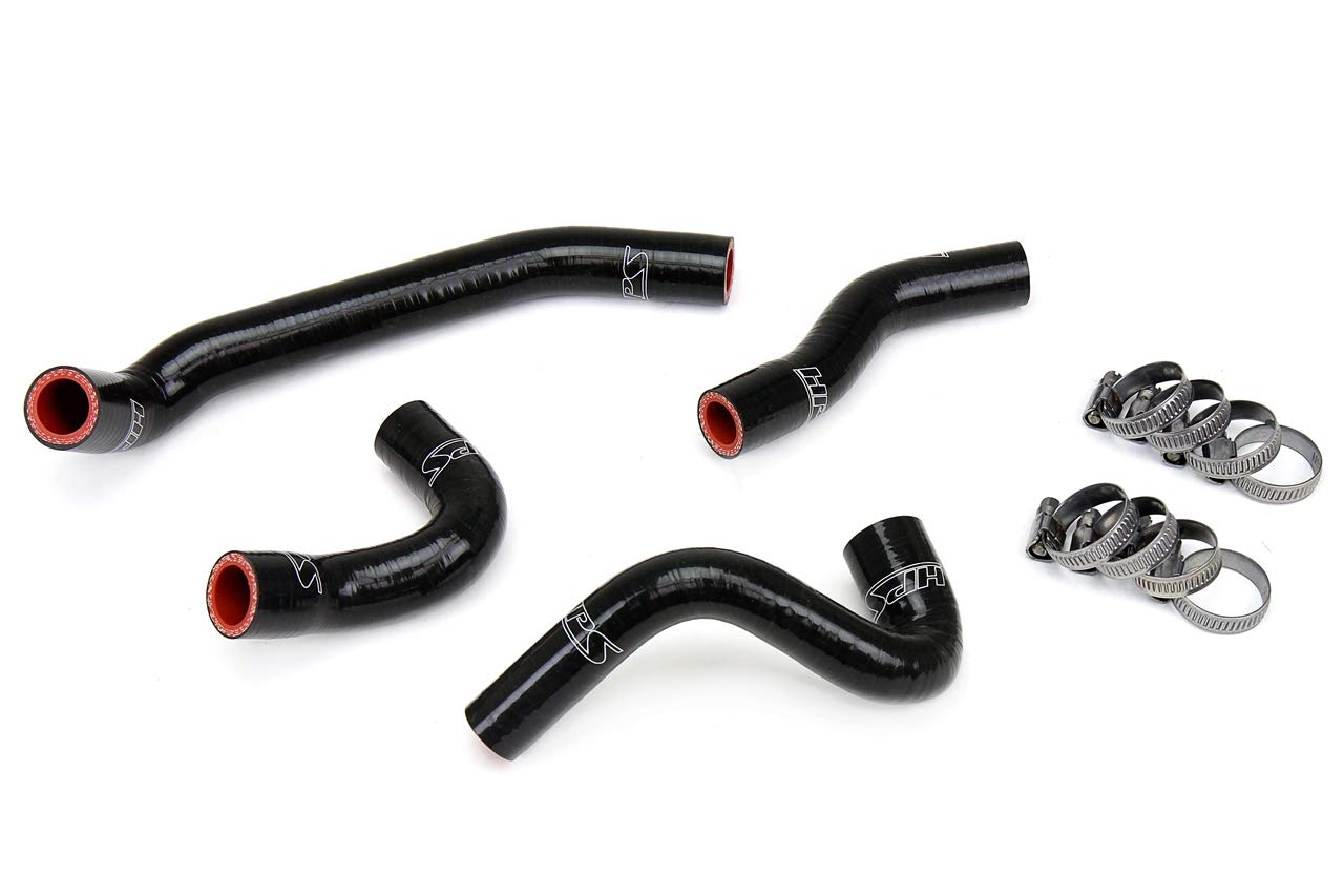 HPS Reinforced Black Silicone Radiator Coolant Hose Kit 57-1824-BLK