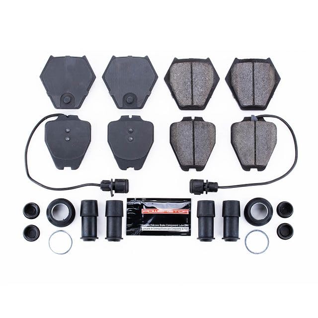 Power Stop Z23-839A Z23 Evolution Sport Carbon Fiber Infused Ceramic Brake Pads with Hardware For Audi A8 1999, Audi A8 Quattro 1999-2003 [Model Specific]